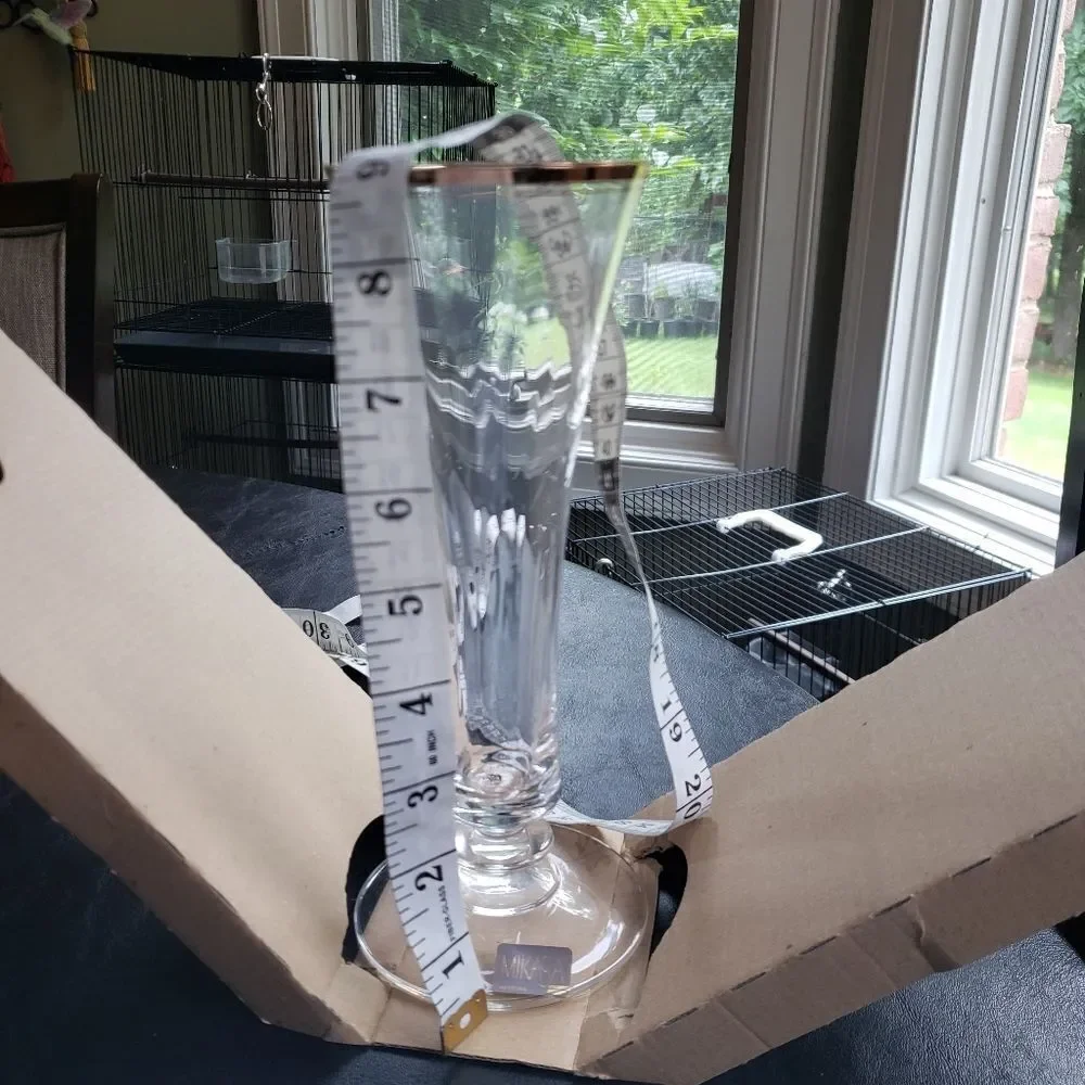 NIB Mikasa Jamestown Gold Bud Vase